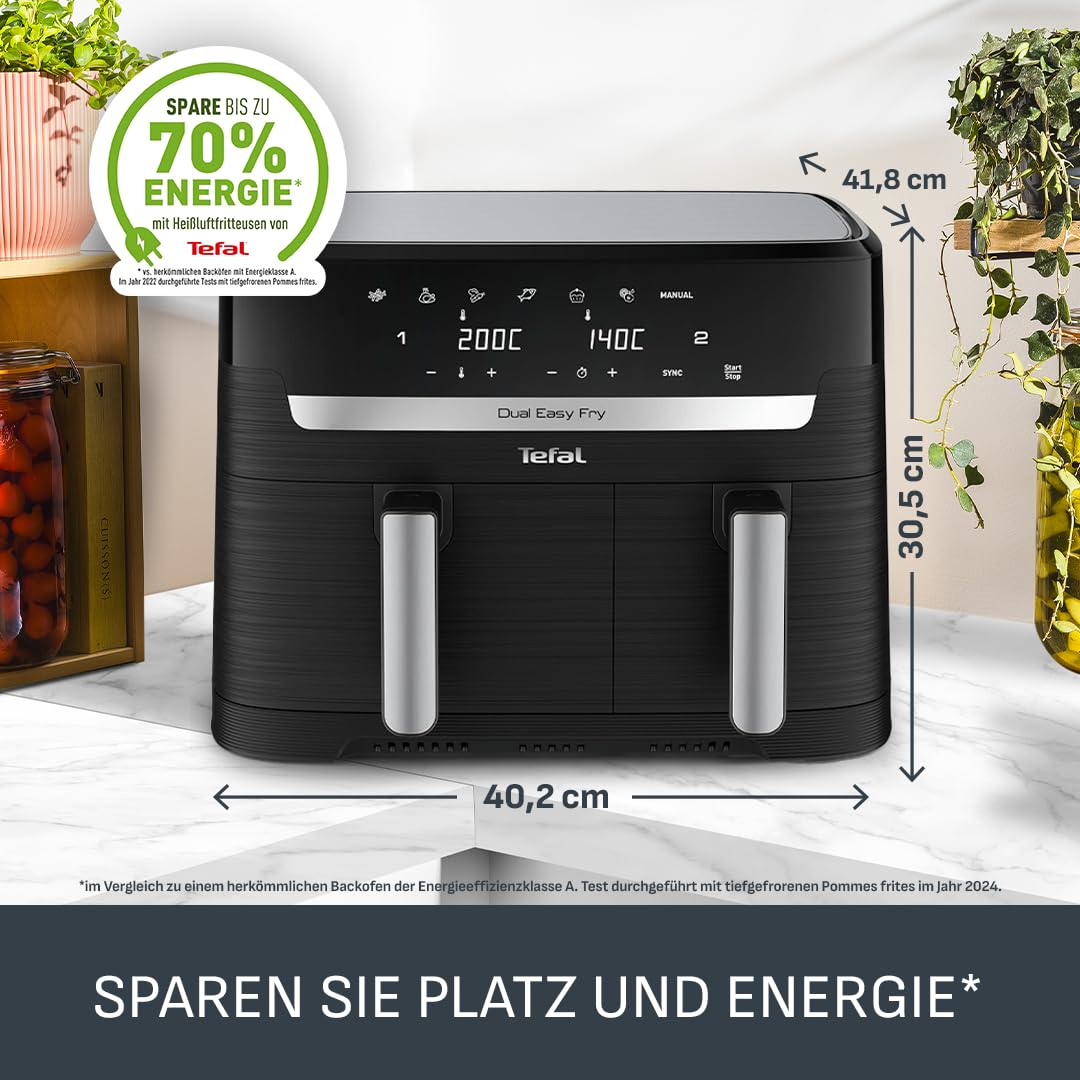 Tefal Dual Easy Fry Air Fryer 8.3L Dual Zone