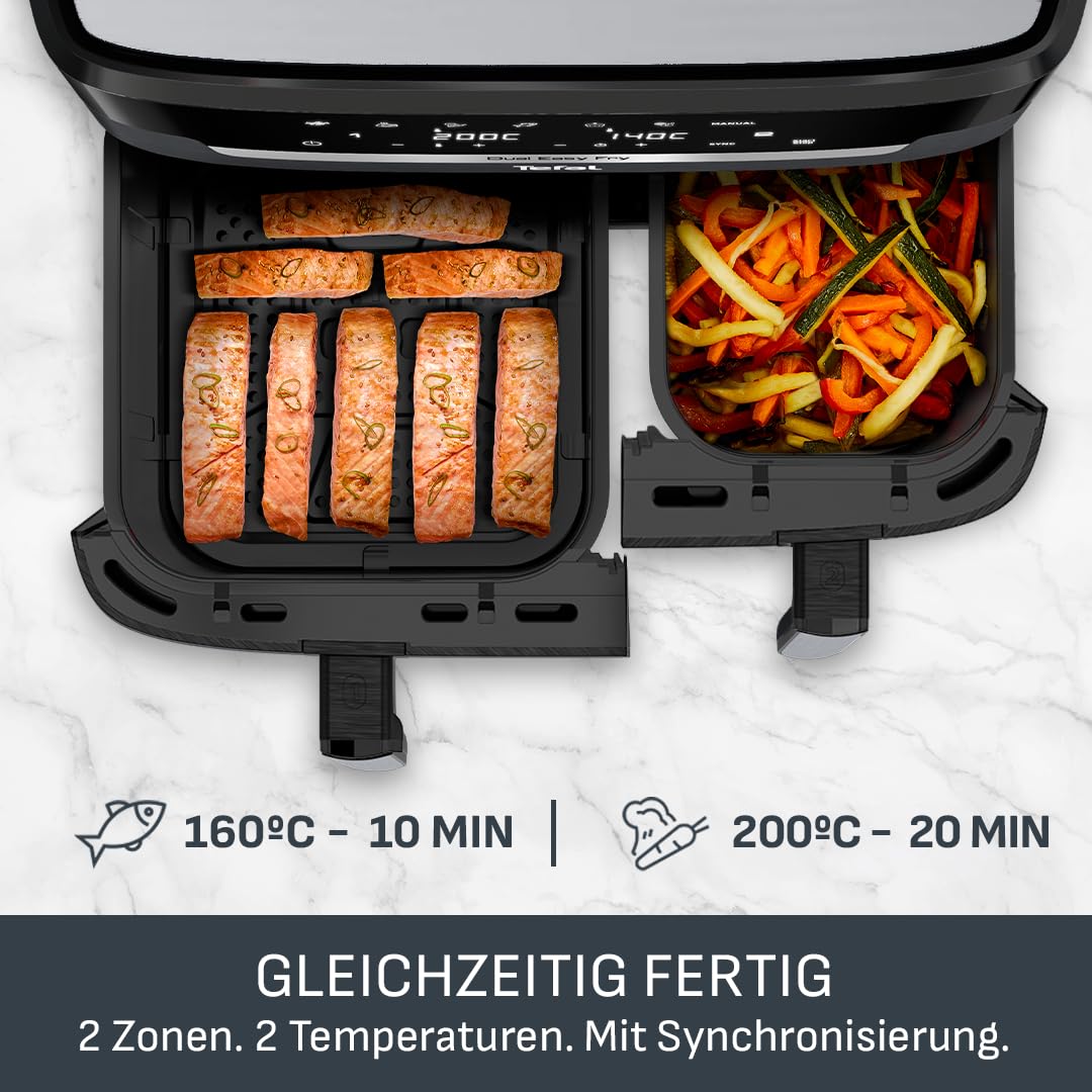 Tefal Dual Easy Fry Air Fryer 8.3L Dual Zone
