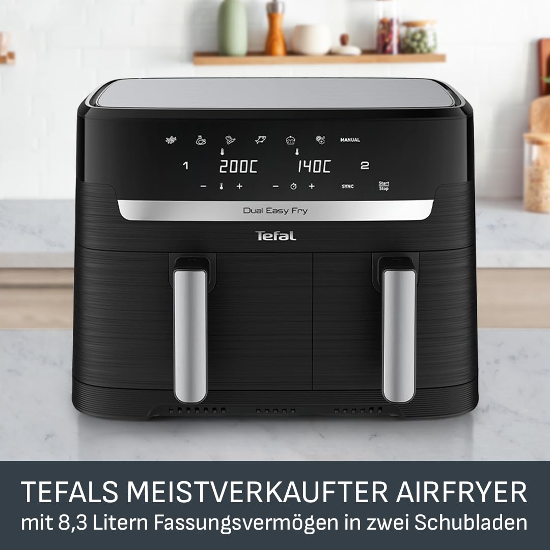 Tefal Dual Easy Fry Air Fryer 8.3L Dual Zone