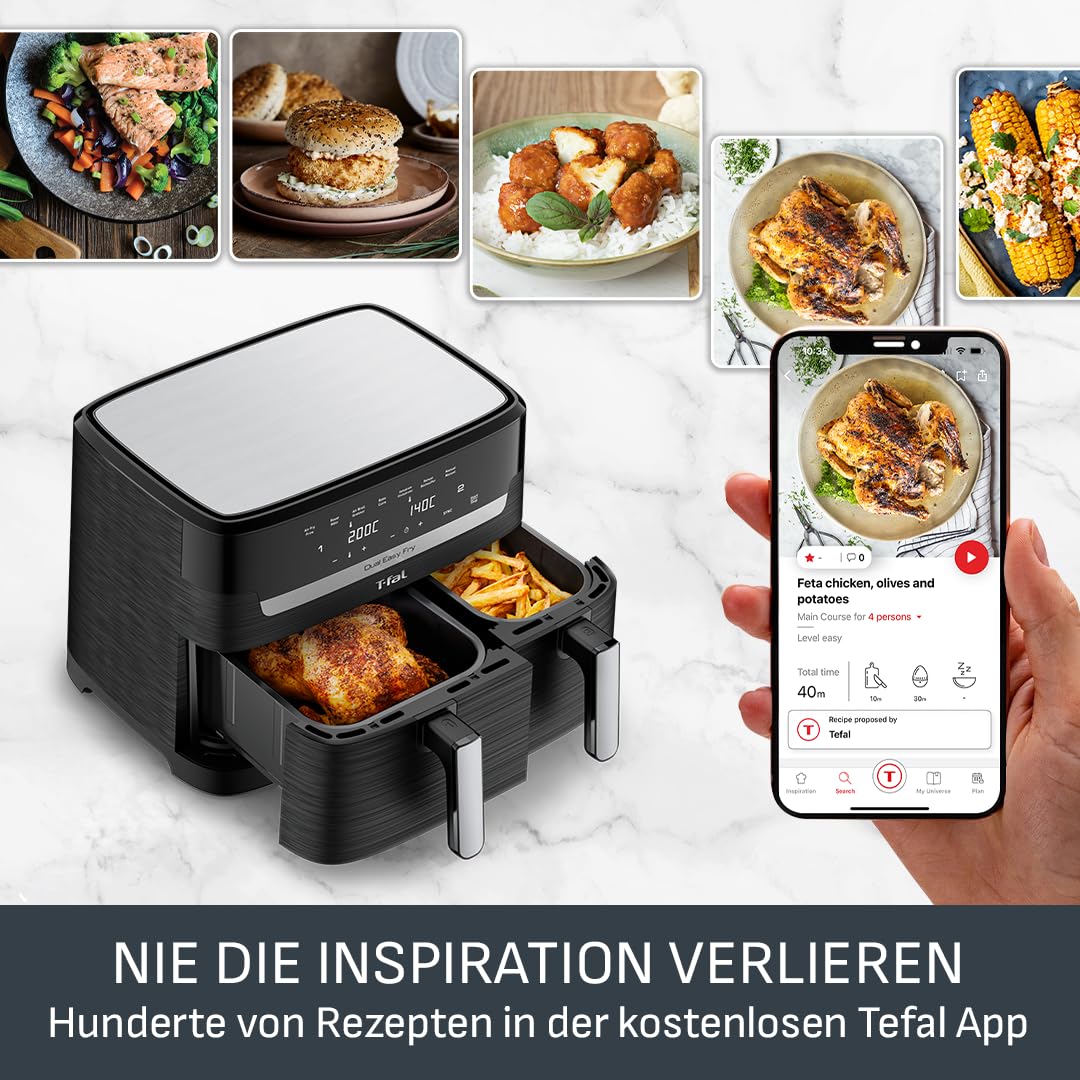 Tefal Dual Easy Fry Air Fryer 8.3L Dual Zone